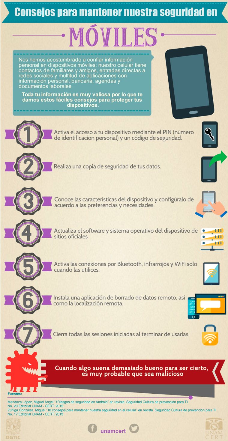 Consejos de seguridad en dispositivos mviles